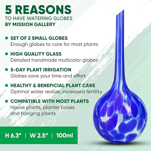 image for Mission Gallery Plant Watering Globes Set of 2 - Small Self Watering G