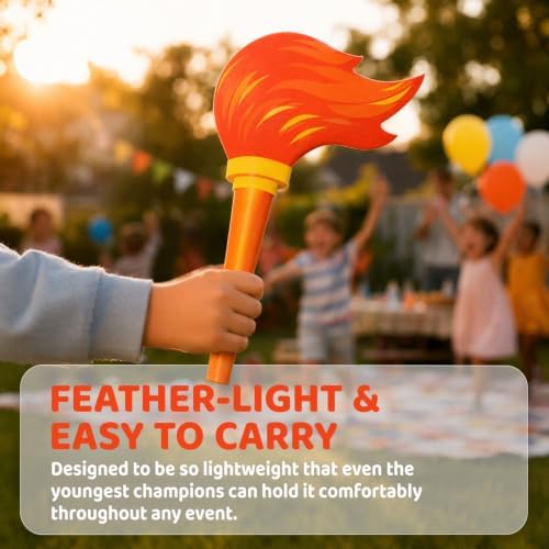 TOYANDONA 2pcs Handheld Torch Props for Boys and Girls Parties Creative Simulation Fire Torch for Cosplay and Dance Performances Outdoor Fun for Sports Events and Birthdays image 5