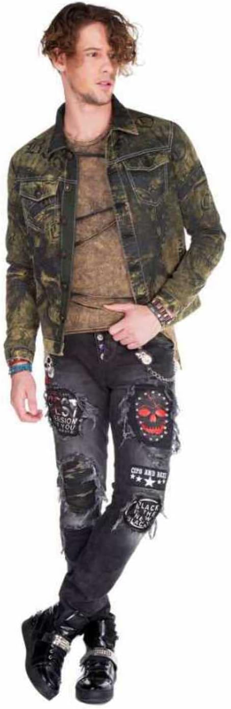 Cipo & BaxxPrinted Biker Jacket Men AH18