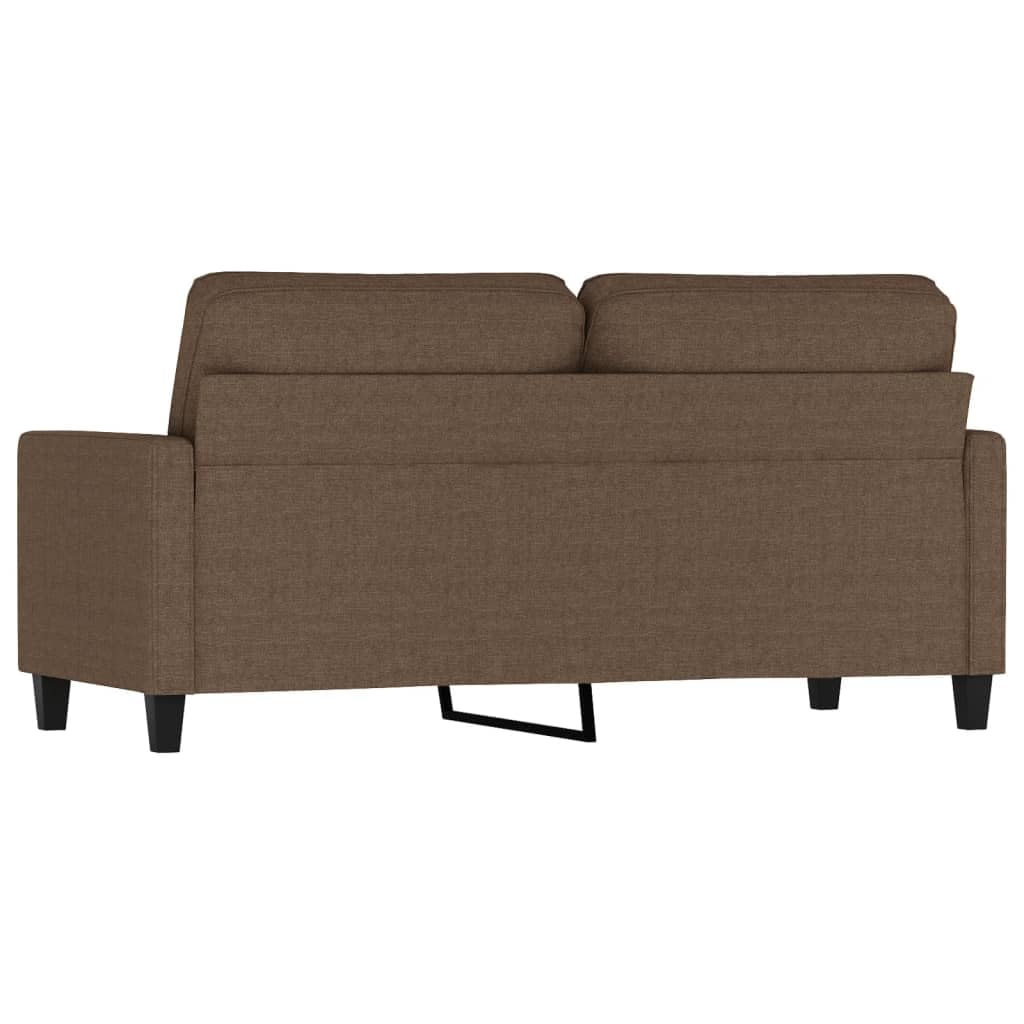 Divano a 2 posti, marrone, 140 cm, in tessuto, per soggiorno, camera da letto, camera degli ospiti