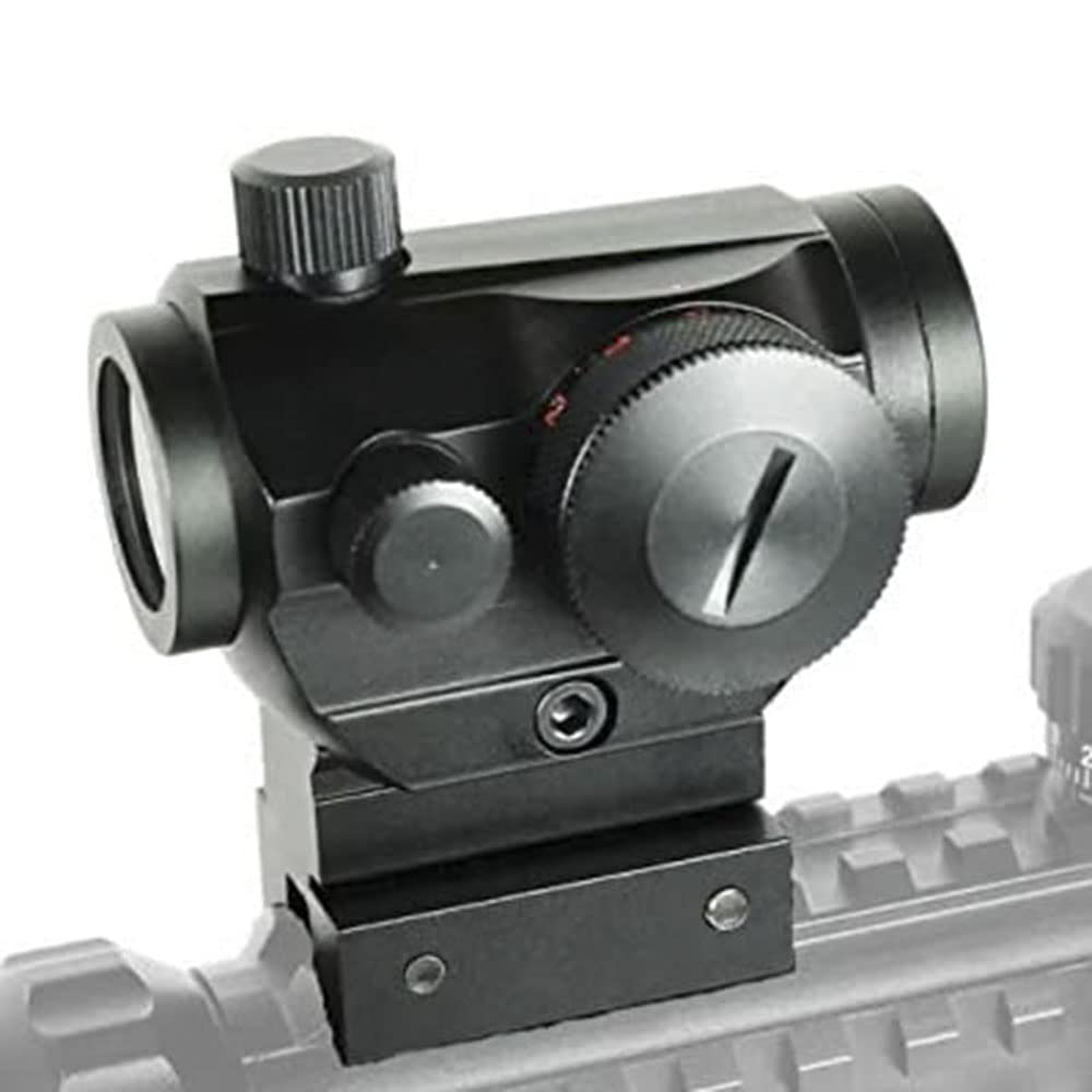 Mira telescópica táctica T1 de Punto Rojo y Verde, óptica de Airsoft, holográfica, Montura elevada de 20 mm, Airsoft. Solo para Uso Deportivo