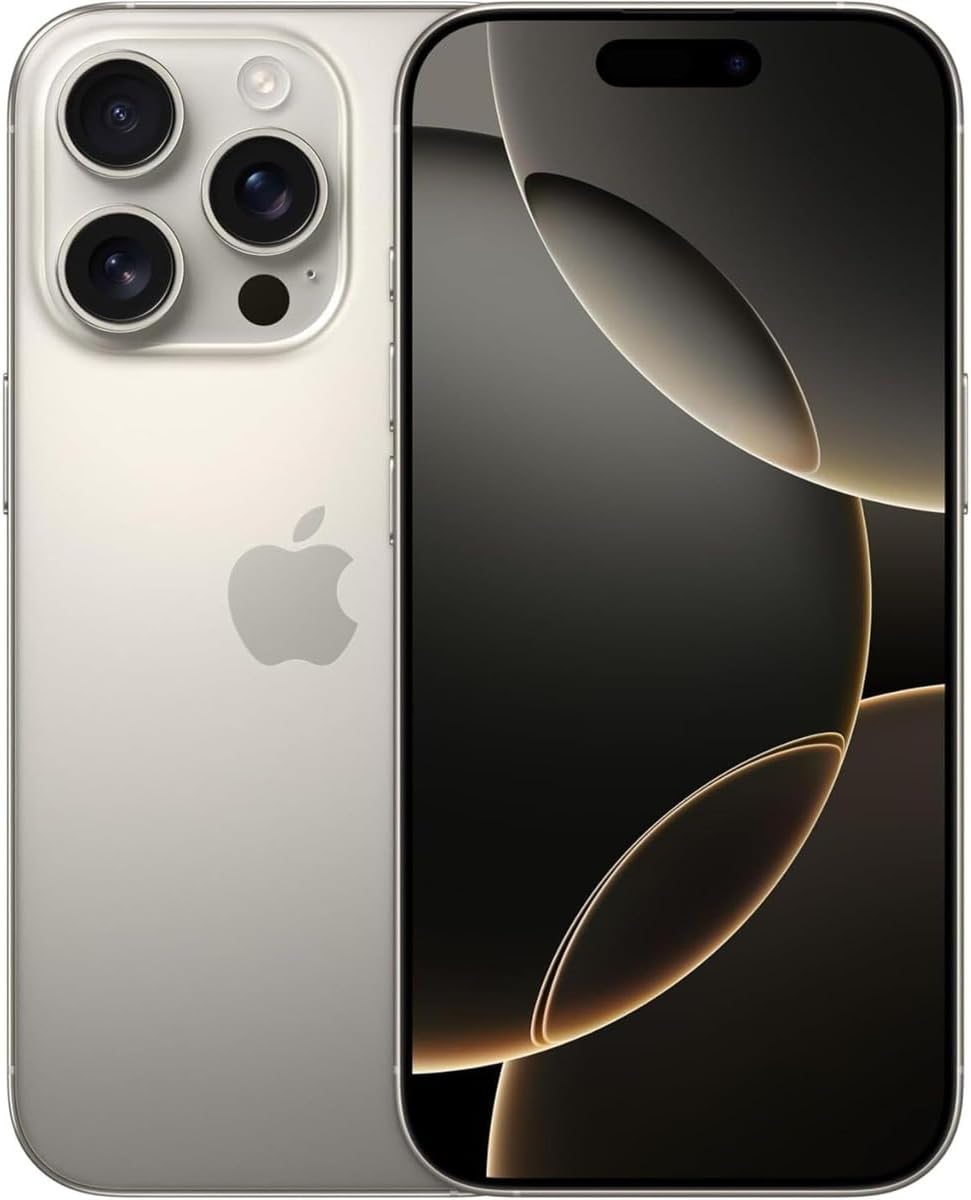 Apple iPhone 16 Pro, 128GB, Natural Titanium - Unlocked (Renewed)