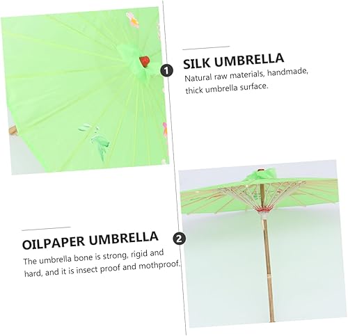 Miniatura 6 de PACKOVE 2 unids paraguas de papel para bodas danza clásica accesorios cosplay paraguas chino paraguas artesanía paraguas de papel aceite paraguas