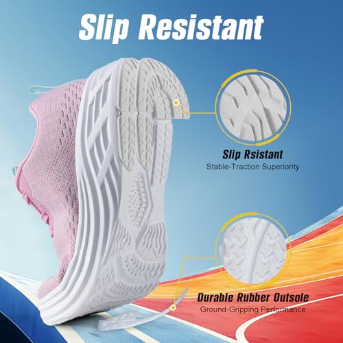 Image of Wide Toe Box Shoes Women Sneakers Extra Wide Width Arch Support Non-Slip Tennis Athletic Ultralight Running Shoes for Women Walking Diabetic Plantar Fasciitis Footwear 6-12