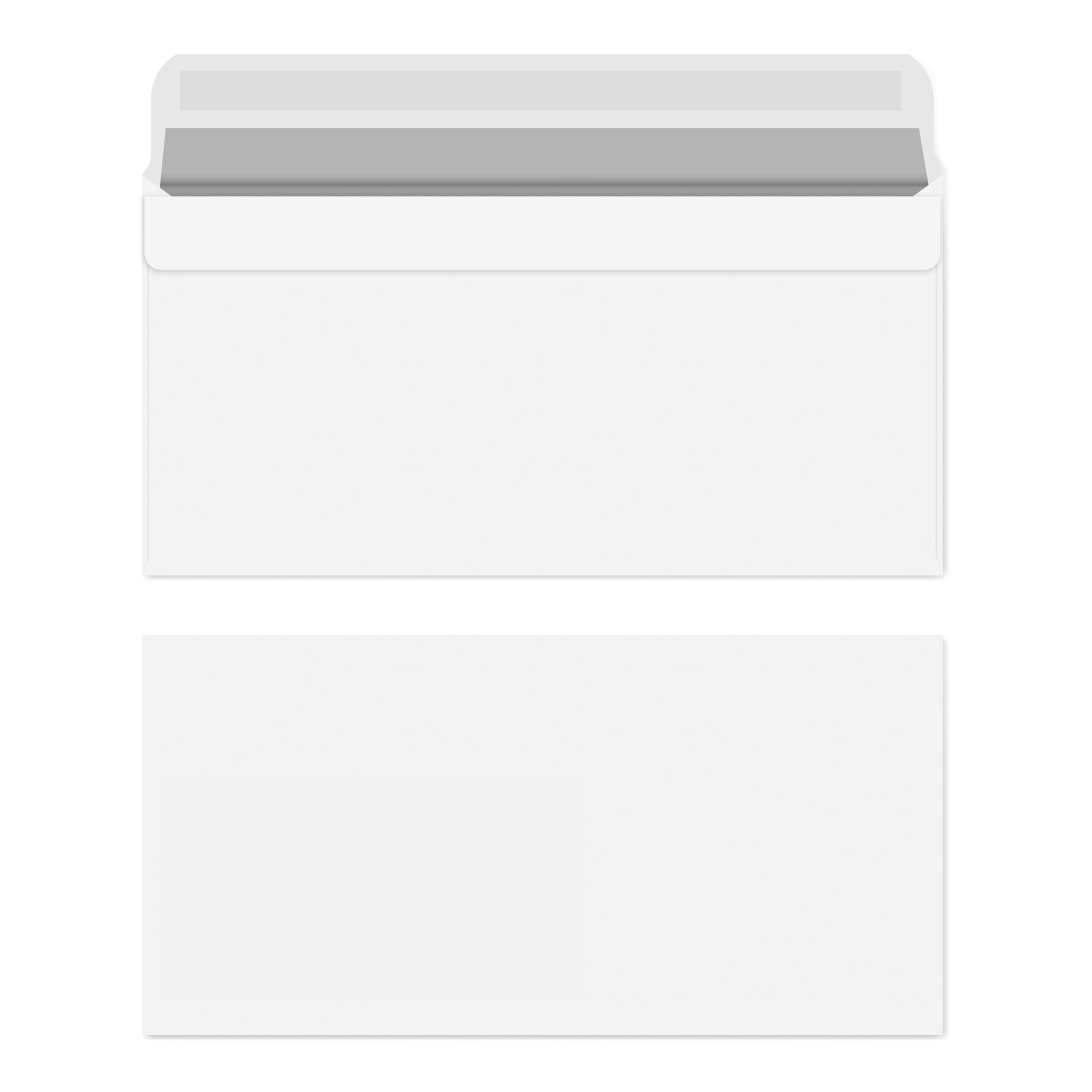 500 Buste Spedizione DIN Lunghe Senza Finestra 110x220 Mm Bianche Con Haftklebend