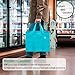 VENO 2 Pack Cooler Bag and Insulated Grocery Bags for Food Delivery, Collapsible Cooler, Reusable Shopping Bags for Groceries with zipper, Foldable, Heavy-Duty, Stands Upright (Cyan, 2 Pack)
