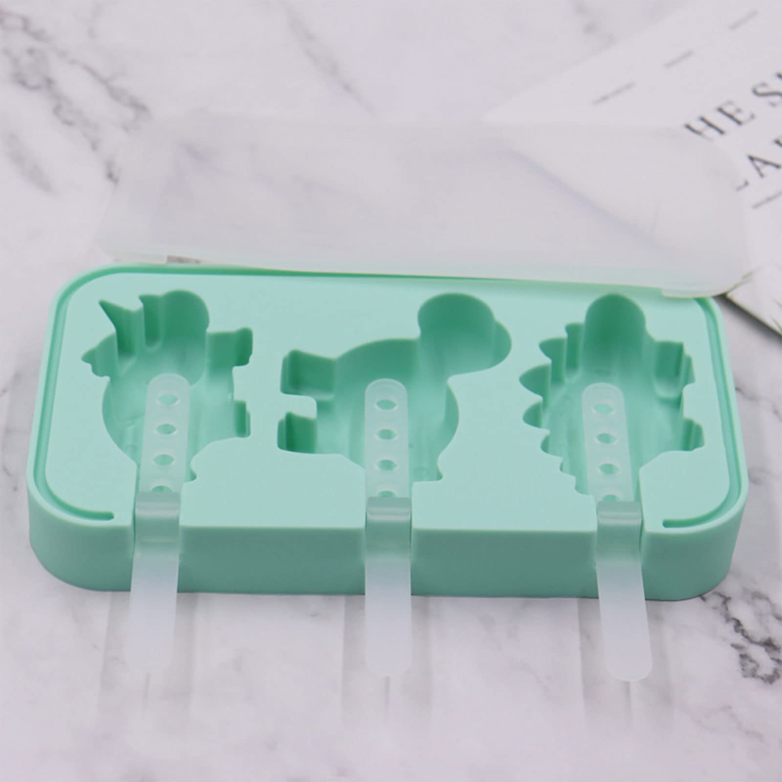 Silicone Ice Cream Molds Dinosaur Ice For Ice Cream Mold Reusable Popsicles Making Moulds Kitchen Handmade Gad