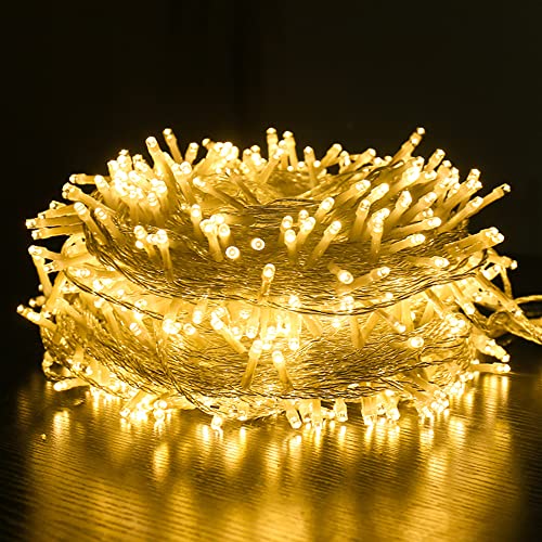Lumières LED lumières clignotantes extérieur étanche étoilé 100M 800LED lumières décoratives barre de Noël fil de cuivre petites lumières guirlande lumineuse (800LED) Cover