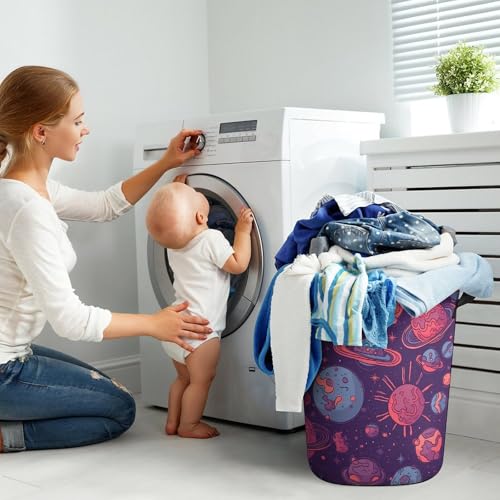 Panier à linge pliable planète pour résoudre le manque de rangement - 8