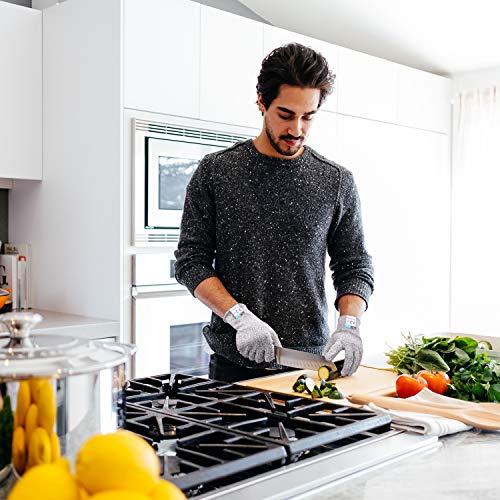 Grebarley Schnittschutzhandschuhe,Arbeitshandschuhe,Küchen Handschuhe,Level 5 Schutz,Lebensmittelecht,EN388 Zertifiziert,Gestrickt Handschuhe für Gartenbau/Baustelle/Küche (M, 1Paar) – Bild 6