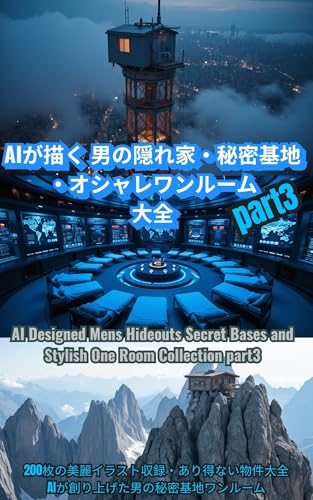 AIが描く 男の隠れ家・秘密基地・オシャレワンルーム大全 part3: 200枚の美麗イラスト収録・あり得ない物件大全 AIが創り上げた男の秘密基地ワンルーム