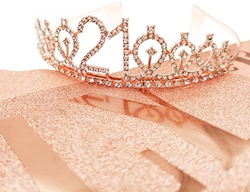 21st Birthday Crowns and Sash Set, Finally 21 Girls