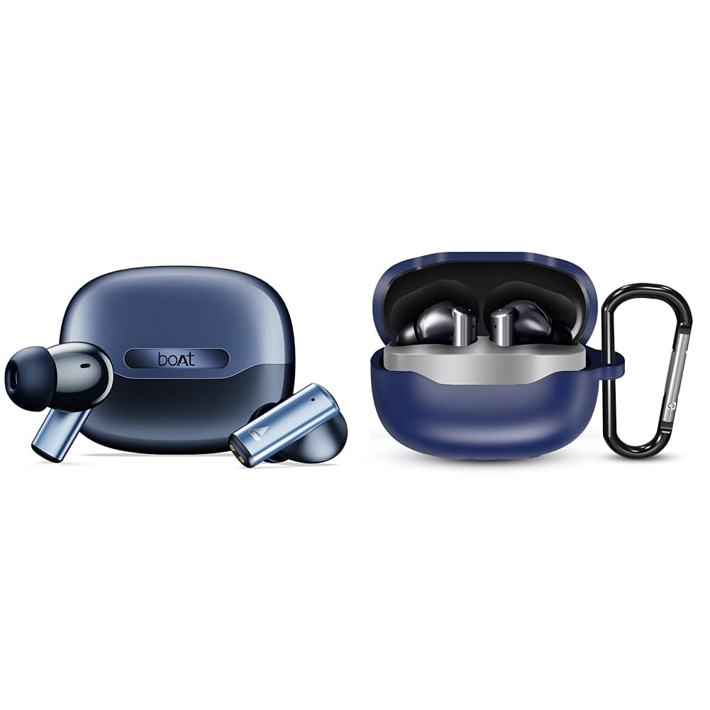 boAt Airdopes Prime 701 ANC (2025 Launch),46dB Hybrid ANC, 50Hr Battery, Real Spatial Audio, TWS Ear Buds Wireless Earphones with mic (Titanium Blue) with Sounce Aidop Cover boAt Airdopes Prime 701 ANC (2025 Launch),46dB Hybrid ANC, 50Hr Battery, Real Spatial Audio, TWS Ear Buds Wireless Earphones with mic (Titanium Blue) with Sounce Aidop Cover