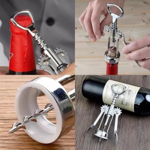 Saca Rolhas Abridor De Vinho Inox Profissional
