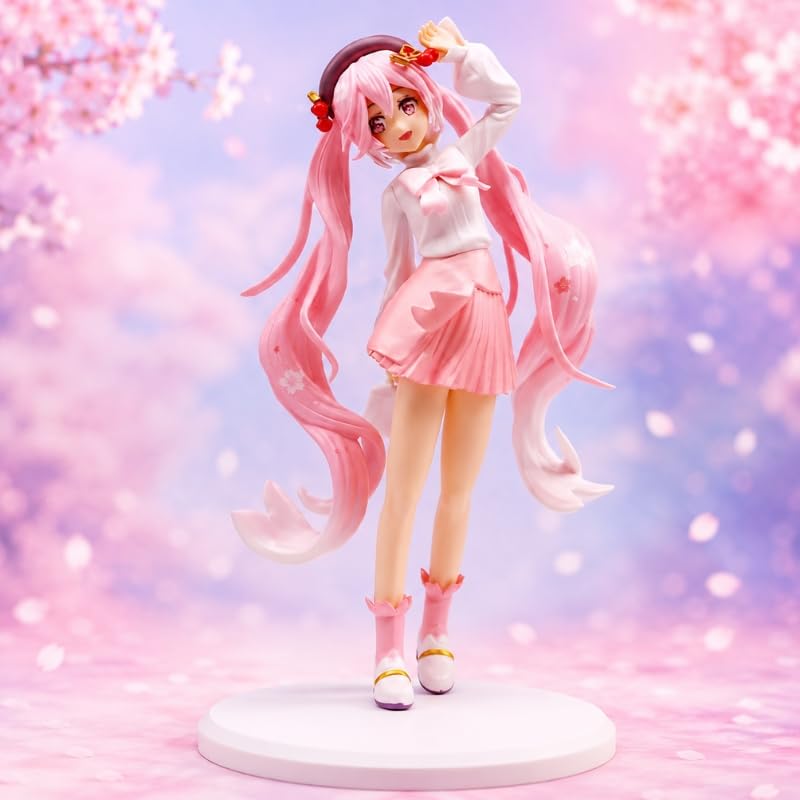 Image of Premium Action Figures Collectible for Office Desk, Study Table, Car Dashboard, Decoration for Anime Lovers, Fans, Kids, Collectors (Miku Outfit 20cm)