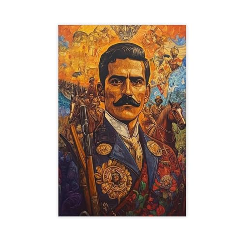 Poster d'art mexicain sur toile pour transformer un mur de chambre vide