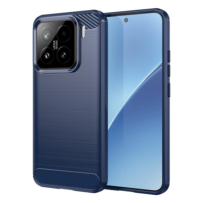 Image of Hybrid Carbon Fiber Back Case for Xiaomi Mi 15 (Blue)