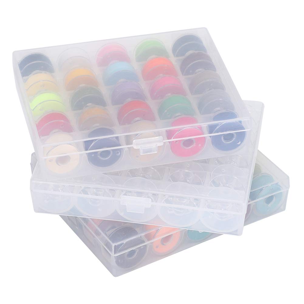 Bobine di colori assortiti Filo per cucire Bobina vuota con trasparente per macchina da cucire elettrica domestica