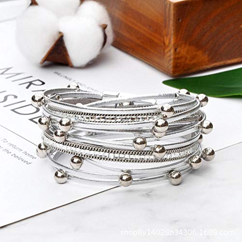 Bracelet en cuir femmes multicouches parfait pour sublimer vos tenues bohèmes