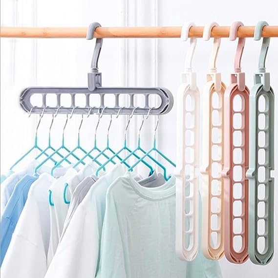 Cabides Magico 9 Furos Multi-dobrável Organizador