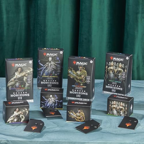 Magic: The Gathering Modern Horizons 3 Commander Deck Bundle - Includes All 4 Decks (Graveyard Overdrive, Tricky Terrain, Creative Energy, and Eldrazi Incursion)