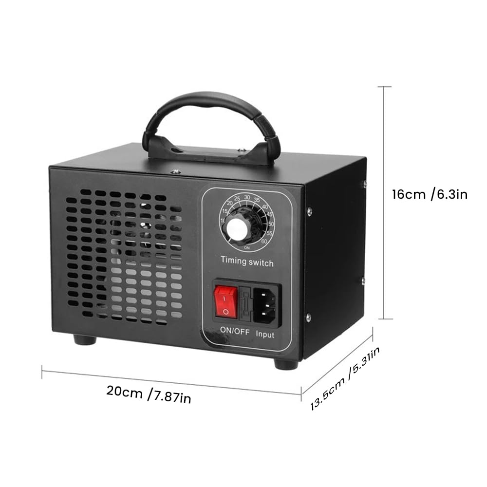 Generator ozonu 60000 mg/h, przenośny oczyszczacz powietrza O3, urządzenie ozonowe z timerem, eliminuje zapachy i usuwa zapachy, do pokoju, biura, garażu, samochodu, dymu i zwierząt domowych