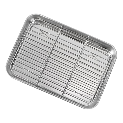 ZUNOXAZ ステンレス鋼製バーベキュープレート 耐錆耐熱 お手入れ簡単 大容量 深型蒸し皿 家用調理用トレイ