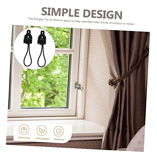 BESPORTBLE 2 Sets Rubber stopper shade suite windproof Roller Blind Elastic Cord Buckle necktie Roller Blind Cord Buckle curtain Fixed buckle Component