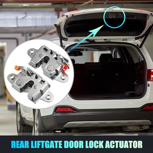 Image of X AUTOHAUX Replacement Rear Liftgate Door Lock Actuator for Toyota Tacoma 2005-2006 Tailgate Latch Assembly No.6578004030 /6579004040 Silver Tone 1 Pair