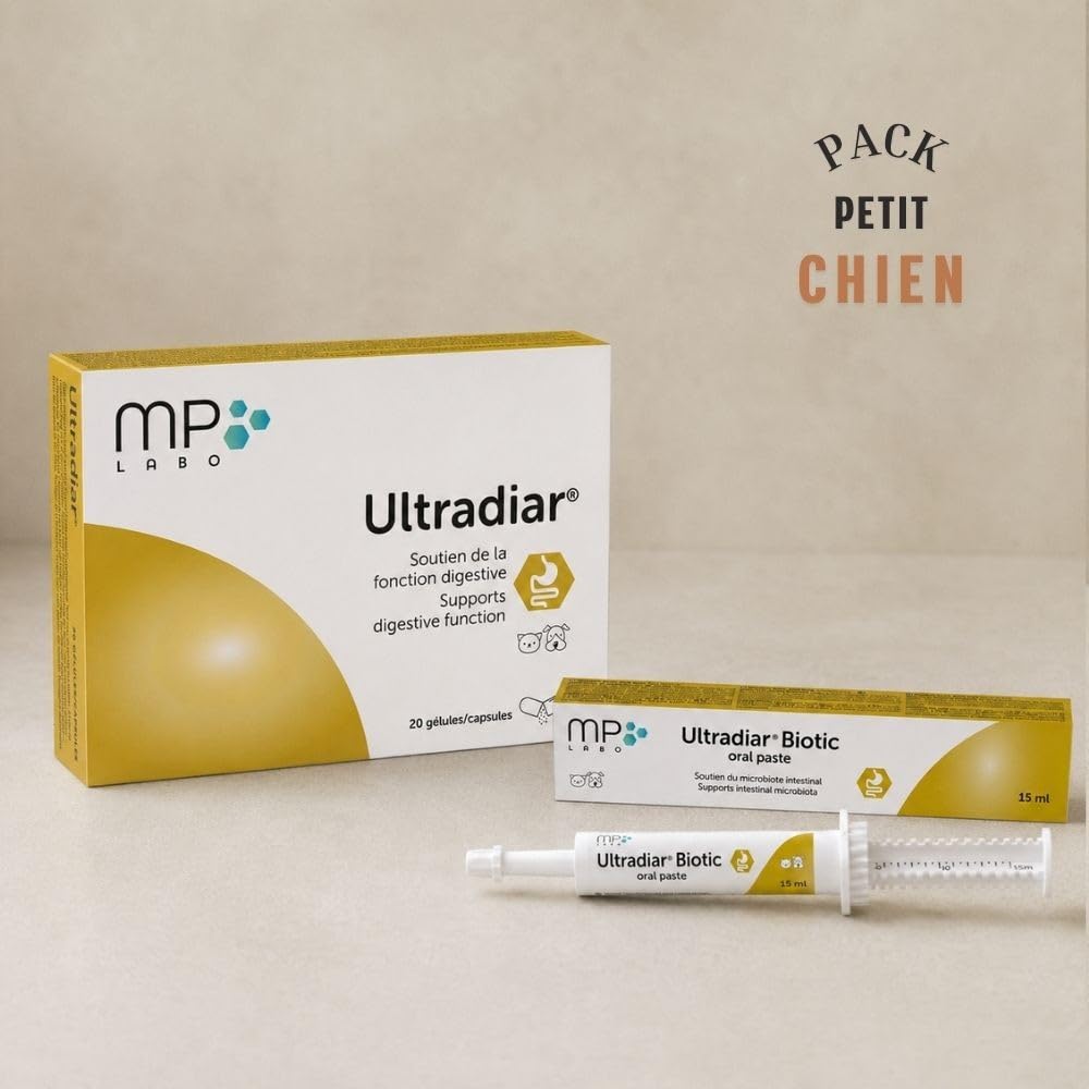 Pack Soutien Digestif et Microbiote - Ultradiar + Ultradiar Biotic Grand Chien