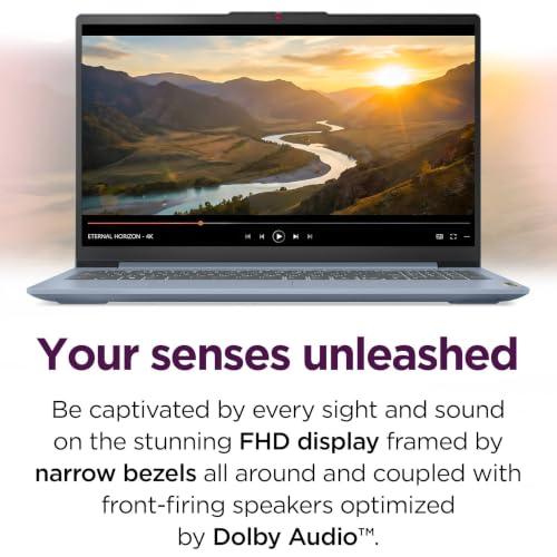 Image of Lenovo 15.6 inch FHD Laptop, 8GB LPDDR5, 128GB Storage, Microsoft 365 Personal
