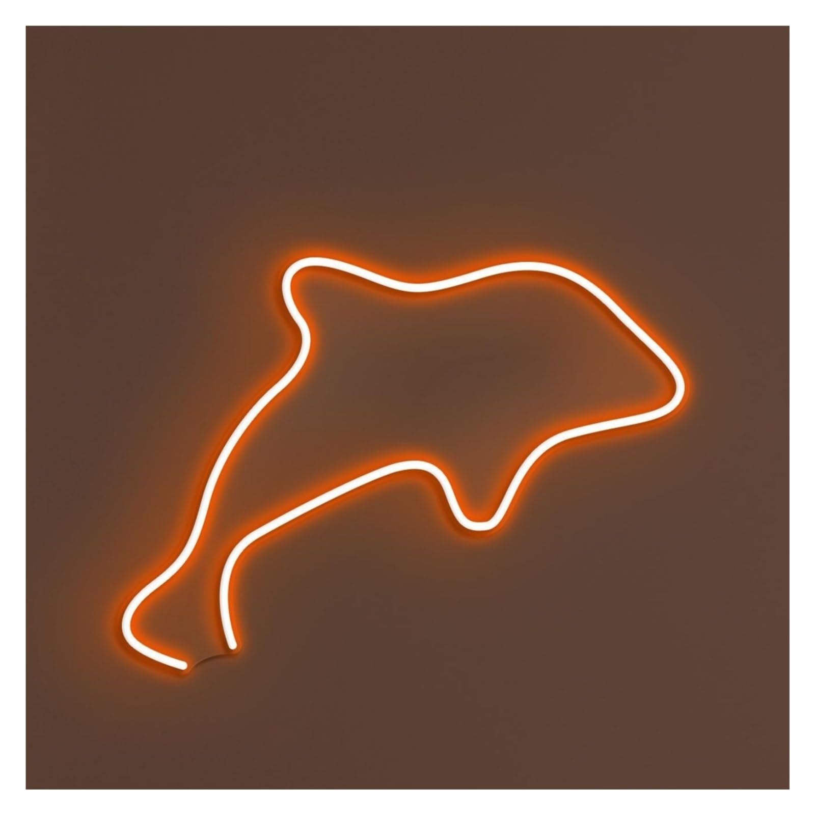 RONGCH Hanging Art Signs Dolphin Neon Sign, Suitable for Ocean Cafe Decor with Brightness Adjustable 30cm(Orange)
