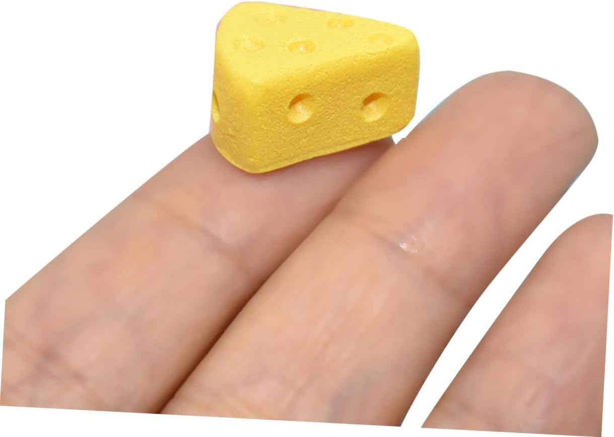 TOYANDONA Simulated Cheesecake Fake Cheese Models 50 Pcs Miniature Artificial Dessert Props for Dollhouse Decoration Photography Home Display