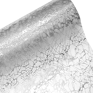 Table Runner silver Long Roll, Christmas Table Runner silver, 28cm X 15m Reusable silver Glitter Table Runner for Wedding Birthday Easter Christmas Festive Party Dinner Table Decoration(silver style)