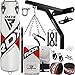 RDX Boxsack Gefüllt 17PC Set, 4ft 5ft Erwachsene Anti Schwerkraft Maya Hide Leder Punchingsäcke mit Boxhandschuhe Wandhalterung, Boxen Kampfsport Kickboxen Muay Thai MMA Training Bag, Heim Gym Fitness