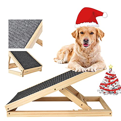 Rampa para Perros con 4 Escalones Regulables, Rampa para Perros y Gatos, Rampa Piscina Perros Escaleras para Mascotas para Automóviles y SUV, Camiones, Carga Máxima 330lb - 100cm Cover