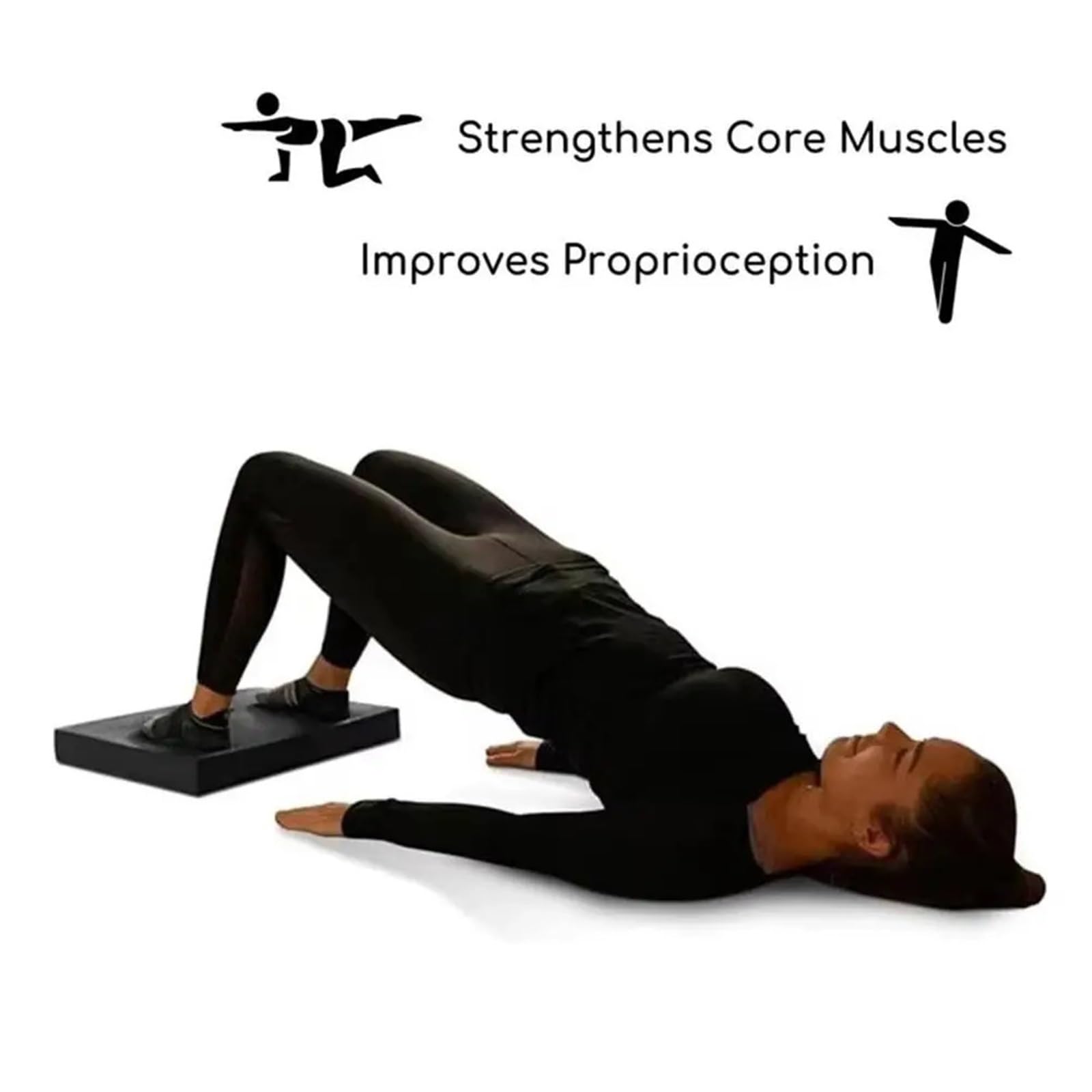 2 Cuscinetti for Allenamento for L'equilibrio per Palestre | Tappetino in schiuma ispessita antiscivolo for la stabilità del nucleo, yoga, fitness, bilanciamento in ginocchio