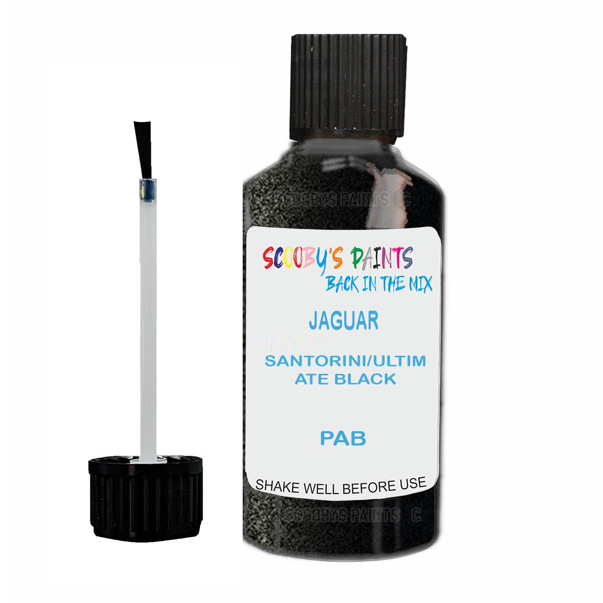 Scoobys Paints Back In The Mix Santorini/Ultimate Black Touch Up Paint For Jaguar Pab Metallic