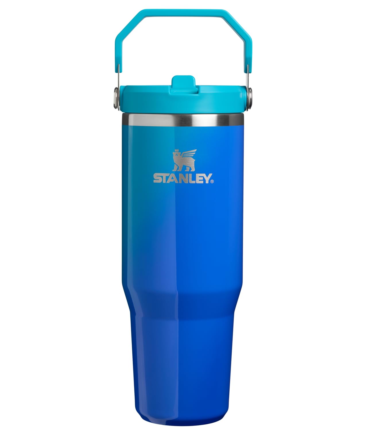 STANLEY IceFlow 2.0 Flip Straw Tumbler, 30 oz, Sea Glass Aura | Easy Carry Handle | Twist On Lid and Flip Up Straw | Leak Resistant Water Bottle | Insulated Stainless Steel | BPA-Free
