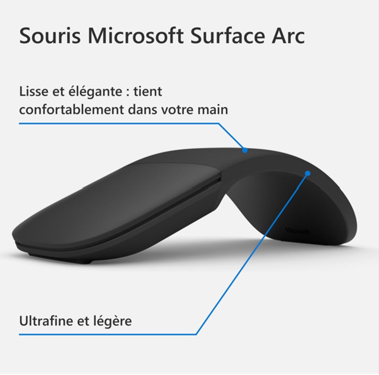 Microsoft Arc Mouse Ambidextrous Bluetooth Bluetrack 1000 Dpi, W128852262 (Bluetooth Bluetrack 1000 Dpi)