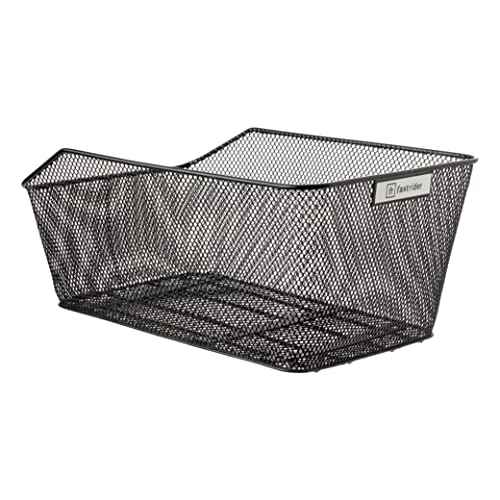 FastRider Porter Fahrradkorb Hinten 25L, Hundekorb Fahrrad Hinten für Heckträger, Bike Basket aus Metall Inklusive Montage, Wetterbeständig - Schwarz Cover