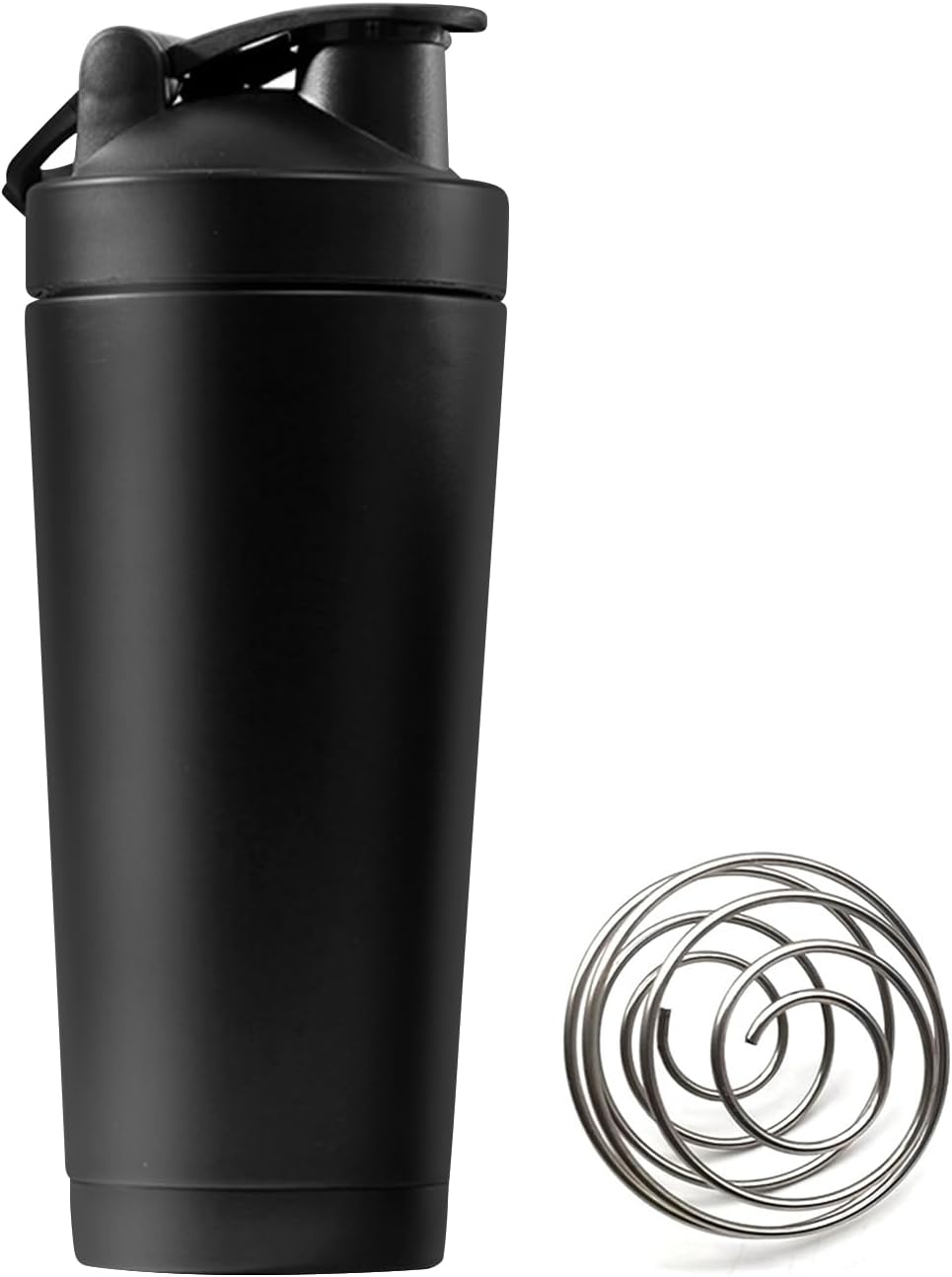 740 ml Shaker Bottle with Matte Black Finish,Stainless Steel Protein