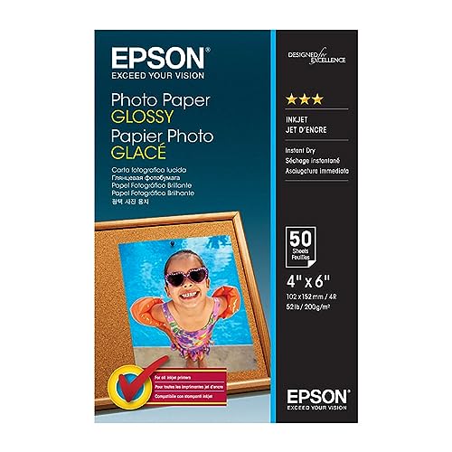 Epson Photo Paper Glossy - Papel Fotográfico, 10 x 15 cm