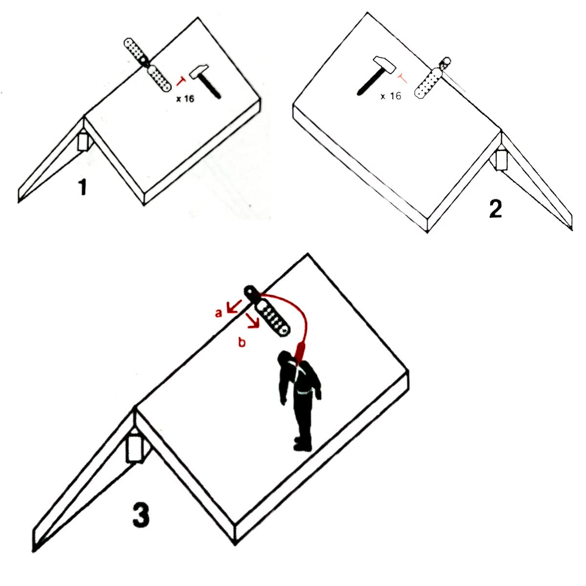 Kratos Safety EN795 - Punto de anclaje para vigas a partir de 80 x 80 mm, acero galvanizado, con anillos, anillo en D