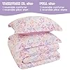 Yibeizi Butterfly Kids Comforter Set for Girls Full Size, Cute Quilted Lavender Printed Bedding Set with Pillow Sham, Lightweight Soft Breathable Machine Washable Bed Set 3 Piece #3