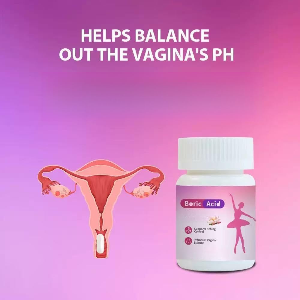 Suppositoires à acide borique pour femmes - Soutien à la santé intime - Soutien naturel à la santé vaginale pour femmes - Détoxifier et nettoyer, désodoriser et soulager les démangeaisons