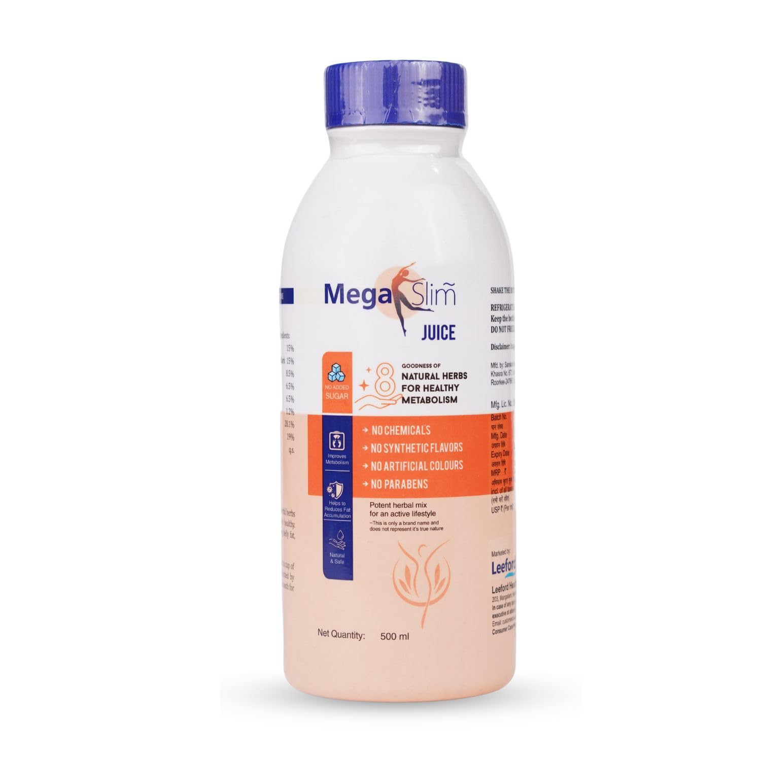 Juice for Weight Loss - 500mL | Supports Gut Health & Digestion | Helps to Maintain Healthy Weight & Boosts Metabolism | No Added Sugar | No Flavor Added