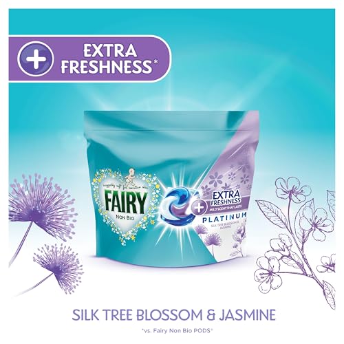 Fairy Non Bio Platinum PODS® Washing Liquid Capsules, 104 Washes (52x2), Silk Tree Blossom & Jasmine, With Extra Freshness For Sensitive Skin - Image 5