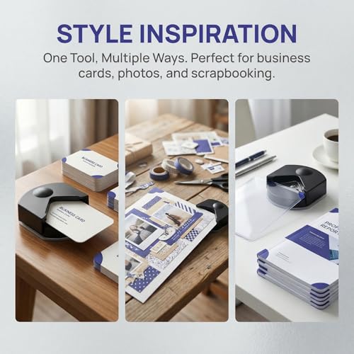 1er Pack Eckenschneider, Eckstanzer, Geeignet Für Papier, Fotos Und Visitenkarten, Schwarz