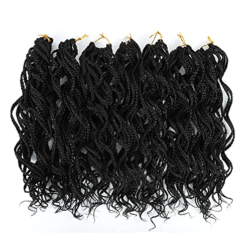 7 Packs Crochet Braids for Black Women Crochet Braids Pre Looped Goddess Box Braids Crochet Hair for Black Women Crochet Box Braids Goddess Locs Crochet Hair